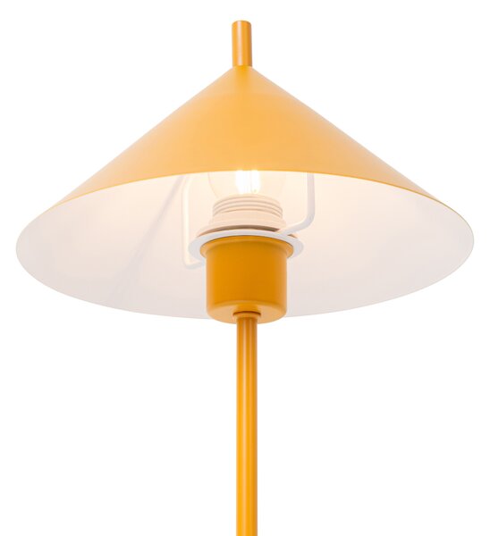 Designová stolní lampa žlutá - Triangolo