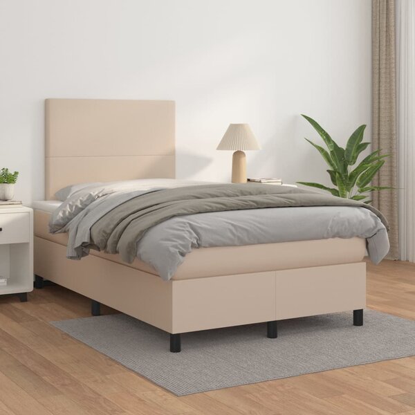 Box spring postel s matrací cappuccino 120x200 cm umělá kůže 3142718