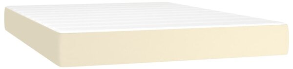 Box spring postel s matrací krémová 140x190 cm umělá kůže 3142721