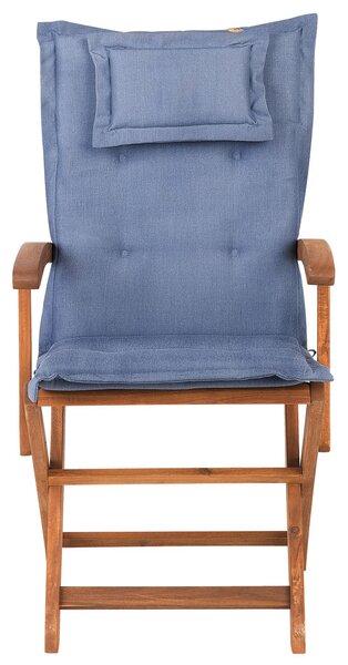 Zahradní židle MAUI Akáciové dřevo Modrá