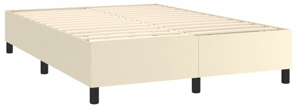 Box spring postel s matrací krémová 140x190 cm umělá kůže 3142721