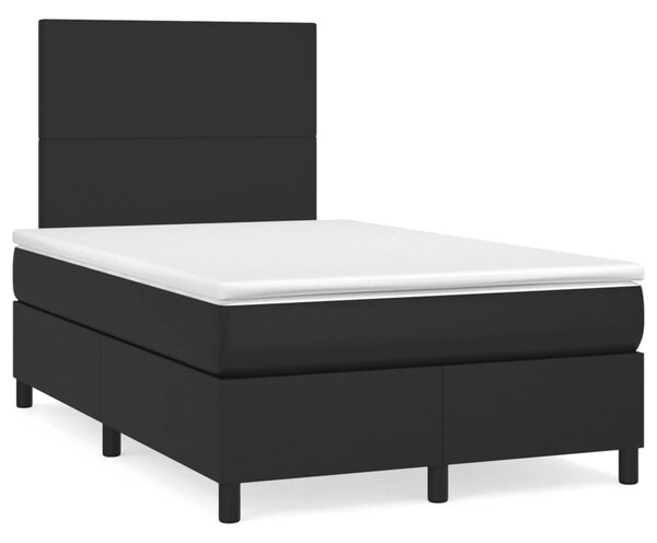 Box spring postel s matrací černá 120 x 200 cm umělá kůže 3142713