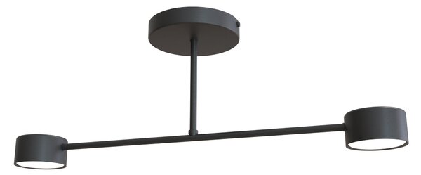 Stropní svítidlo HALO 2 – černé, 2× GX53, šířka 60 cm