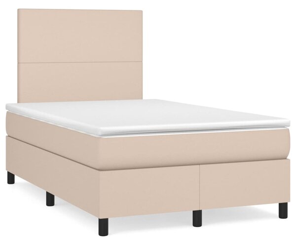 Box spring postel s matrací cappuccino 120x200 cm umělá kůže 3142718