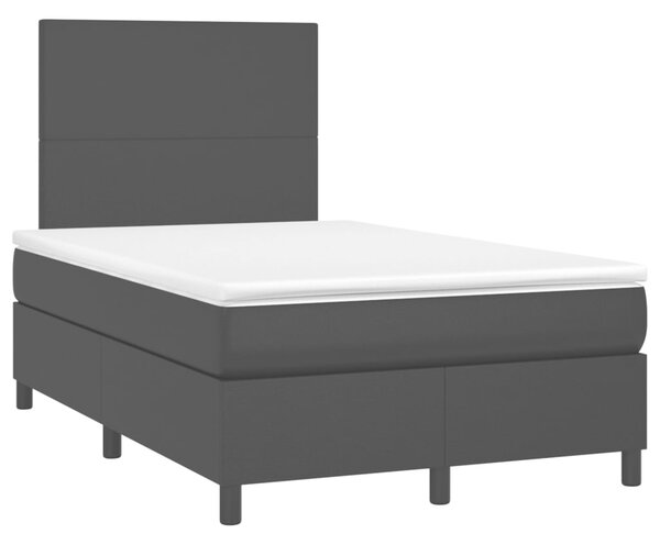 Box spring postel s matrací černá 120 x 200 cm umělá kůže 3142713