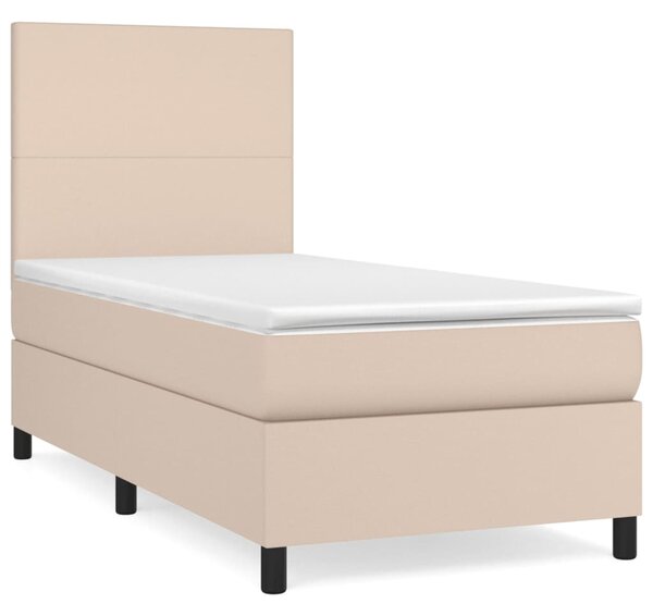 Box spring postel s matrací cappuccino 90x190 cm umělá kůže 3142700