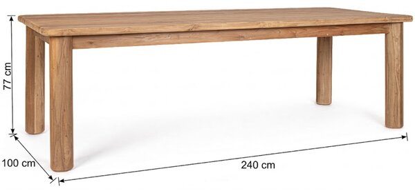 Bizzotto Dřevěný zahradní jídelní stůl Samson 240 x 100 cm