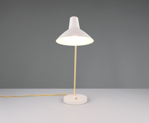Stolní lampa s ohybatelnou konstrukcí ve zlaté barvě/slonovinová (výška 54 cm) Traveller – Trio