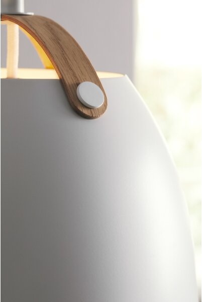 Halo Design 734870 - Lustr na lanku OSLO 1xE27/40W/230V pr. 40 cm bílá/dub