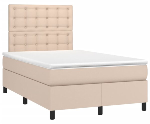 Box spring postel s matrací cappuccino 120x200 cm umělá kůže 3142838