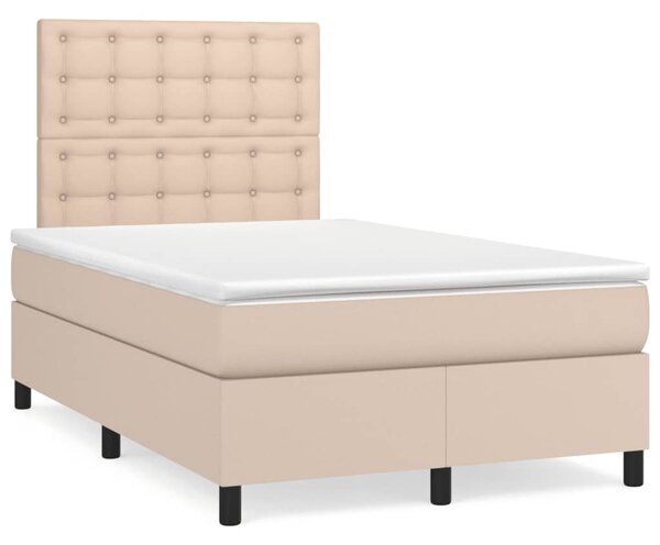 Box spring postel s matrací cappuccino 120x200 cm umělá kůže 3142838