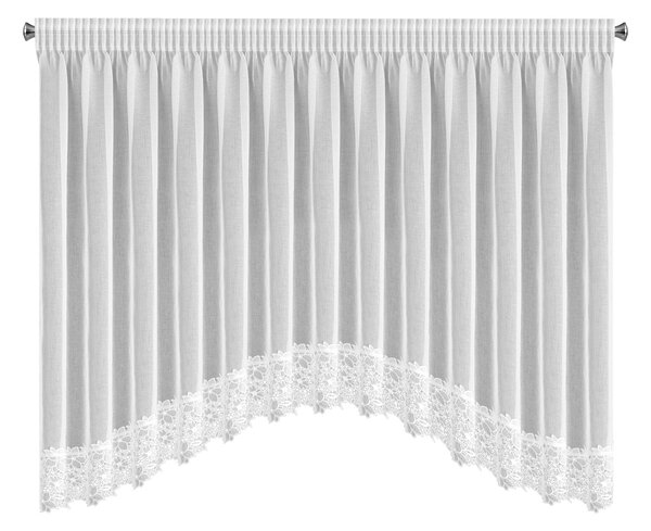 ZÁCLONA NA PÁSCE ARTEMIDA 400X160 CM BÍLÁ