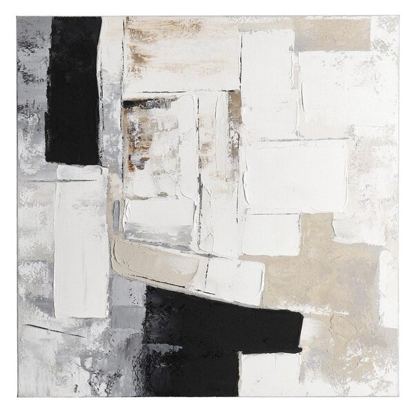 Tištěný/s ručně malovanými prvky obraz na plátně 80x80 cm Crown – Bizzotto