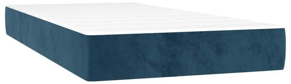 Box spring postel s matrací tmavě modrá 90x190 cm samet 3142879