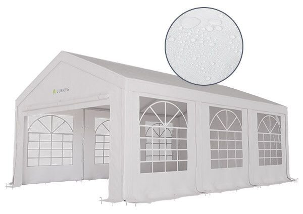 Zahradní párty stan 4x6 m bílý s UV ochranou, PE 180g/m²