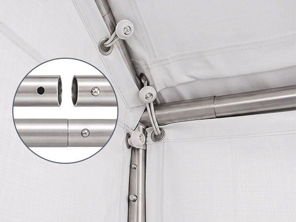 Zahradní párty stan 4x6 m bílý s UV ochranou, PE 180g/m²
