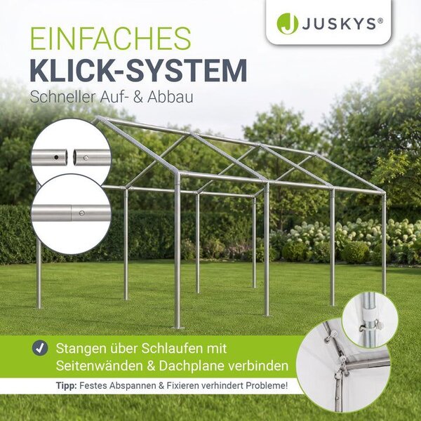 Zahradní párty stan 4x6 m bílý s UV ochranou, PE 180g/m²