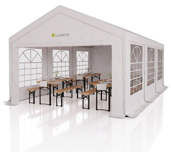 Zahradní párty stan 4x6 m bílý s UV ochranou, PE 180g/m²