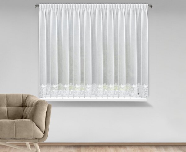 ZÁCLONA NA PÁSCE ARTEMIDA 350X155 CM BÍLÁ