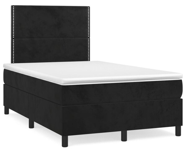 Box spring postel s matrací černá 120 x 190 cm samet 3269991
