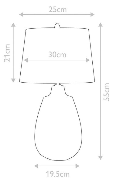 STOLNÍ LAMPA, E27, 55/30 cm Elstead Lighting - Stolní lampy