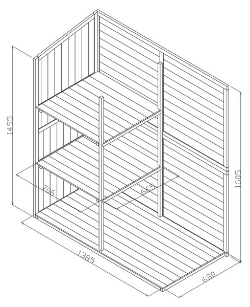 SKŘÍŇKA NA NÁŘADÍ 149/73/164 cm Ambia Garden, Online Only