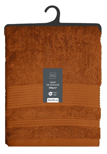 Froté bavlněná osuška v terakotové barvě 70x130 cm Tendresse – douceur d'intérieur