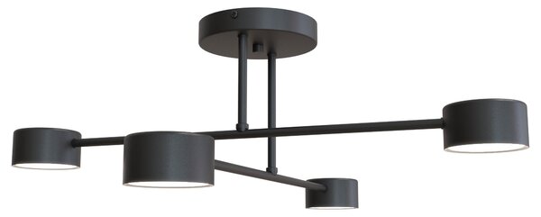 Stropní svítidlo HALO 4 – černé, 4× GX53, šířka 60 cm