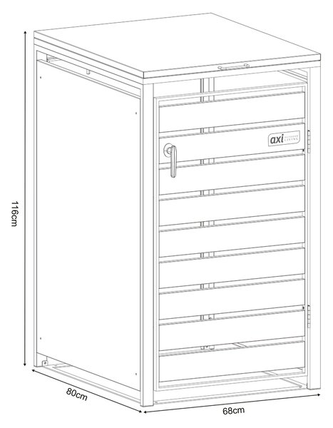 KRYT NA POPELNICE 68/80/116 cm Ambia Garden - Zahradní skříně & přístřešky, Online Only