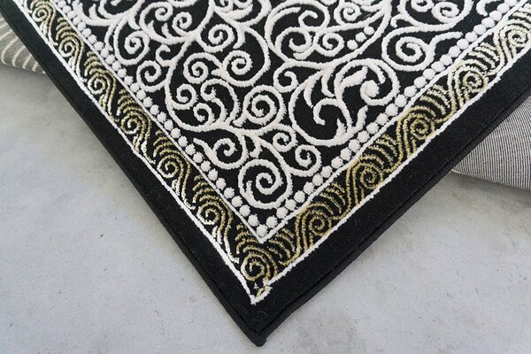 Berfin Dywany, Kusový koberec Elite 3935 Black Gold, 80x150, černá, kancelář