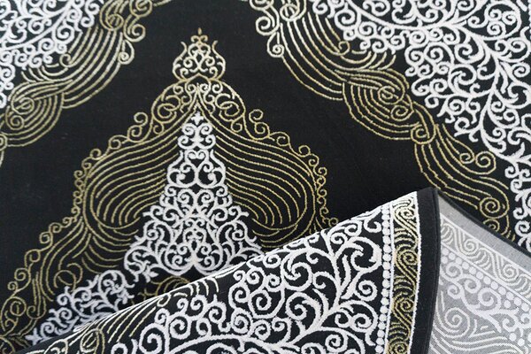 Berfin Dywany, Kusový koberec Elite 3935 Black Gold, 80x150, černá, kancelář