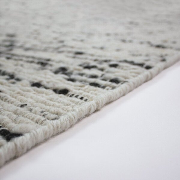 Šedý/slonovinový ručně tkaný vlněný koberec 140x200 cm Ellsa – Flair Rugs