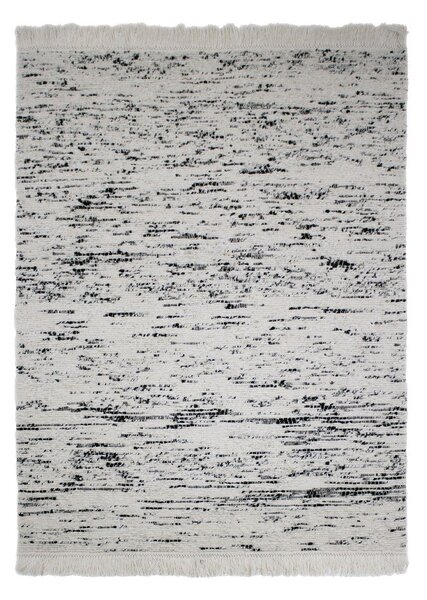 Šedý/slonovinový ručně tkaný vlněný koberec 140x200 cm Ellsa – Flair Rugs
