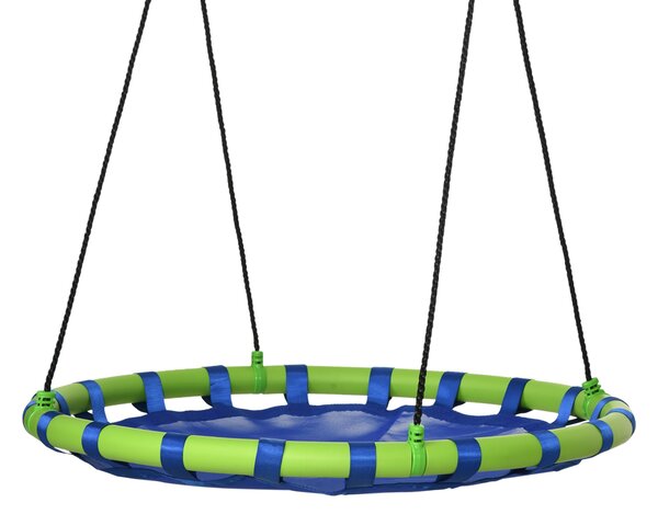 Houpací hnízdo Outsunny - nastavitelné pro děti 3-8 let, nosnost 150 kg, venkovní Ø100x120-180 cm Modrá | Aosom