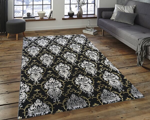 Berfin Dywany, Kusový koberec Elite 23282 Black Gold, 120x180, černobílá, ložnice