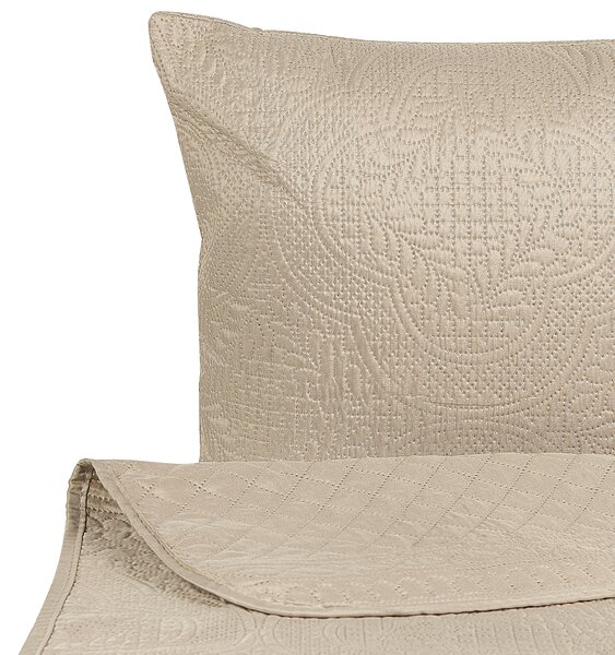Přikrývka na postel s polštáři SHUSH 140 x 210 cm Taupe