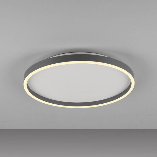 JUST LIGHT. GmbH LED stropní svítidlo Madlen, černé, Ø 40 cm, hliník, 3 000 K, stmívatelné, stmívatelný, Černá, Obývací pokoj / jídelna, kov, Moderní