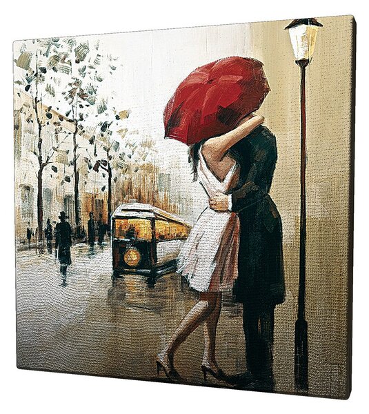 Wallity Obraz na plátně Red umbrella kiss KC042 45x45 cm