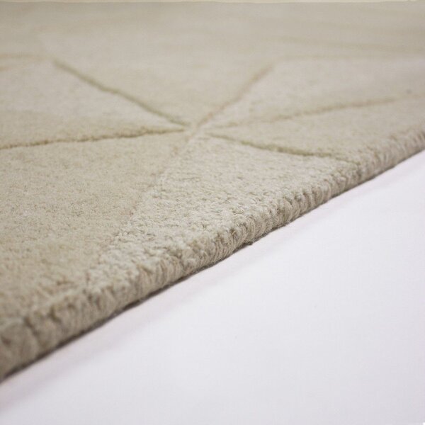 Béžový ručně tkaný vlněný koberec 120x170 cm Shard – Flair Rugs