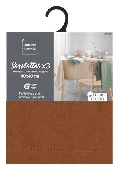 Textilní ubrousky v sadě 3 ks 40x40 cm Charline – douceur d'intérieur