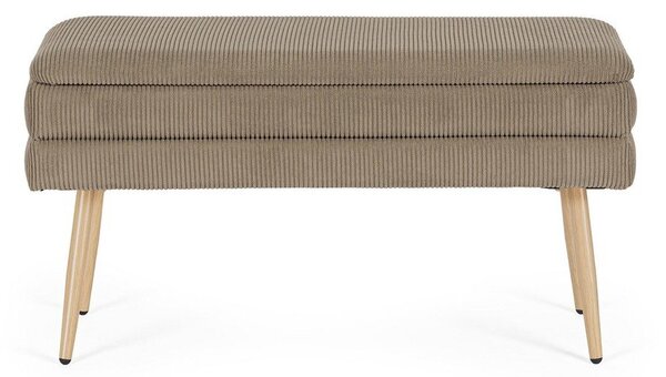 Taupe polstrovaná lavice Olga – Bizzotto