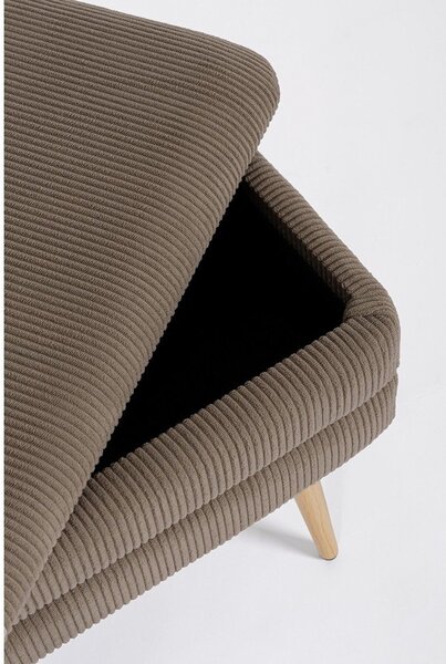 Taupe polstrovaná lavice Olga – Bizzotto