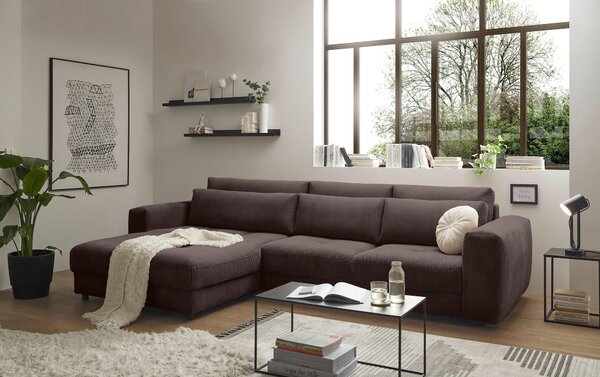 ROHOVÁ SEDAČKA, textil, kompozitní dřevo, mokka MID.YOU - Sedací soupravy, Online Only