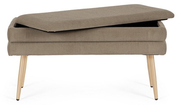 Taupe polstrovaná lavice Olga – Bizzotto