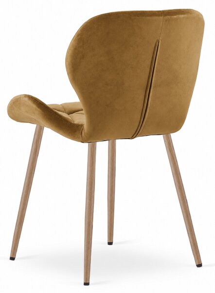 Jídelní židle MANGO VELVET, světle hnědá