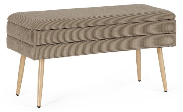 Taupe polstrovaná lavice Olga – Bizzotto