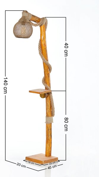 Opviq Stojací lampa Arbor I 140 cm hnědá