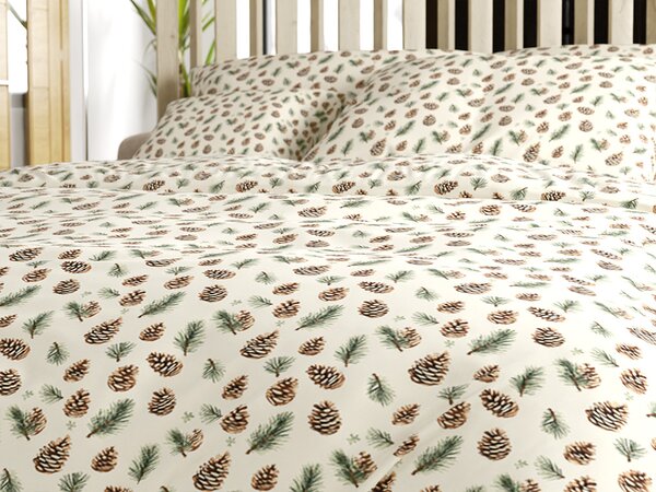 Bavlněné povlečení PINE CONES barevné Rozměr povlečení: 70 x 90 cm | 140 x 200 cm