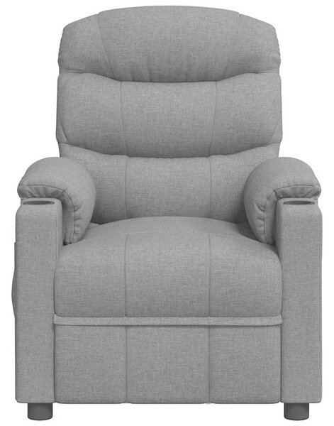 Elektrické polohovací křeslo světle šedé textil 3143491