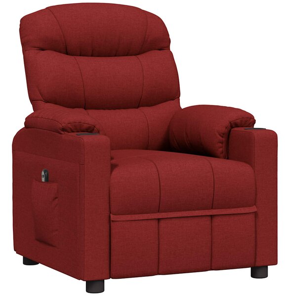 Elektrické polohovací křeslo vínové textil 3143494